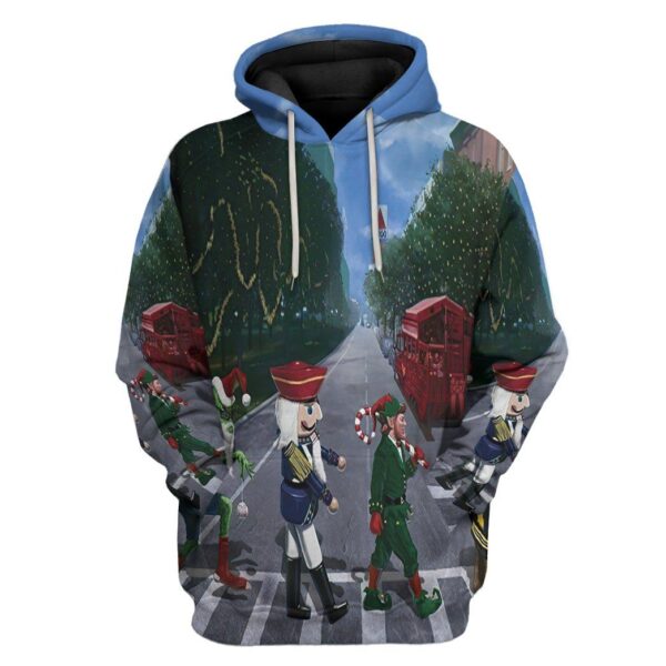 Gearhuman 3D Christmas Abbey Road Custom Hoodie Apparel GW13102 3D Apparel Hoodie S 