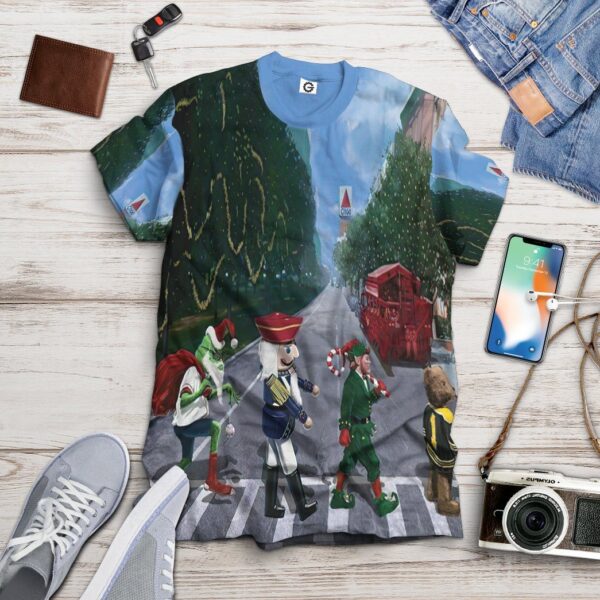 Gearhuman 3D Christmas Abbey Road Custom Tshirt Apparel GW13102 3D T-shirt 