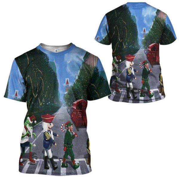 Gearhuman 3D Christmas Abbey Road Custom Tshirt Apparel GW13102 3D T-shirt