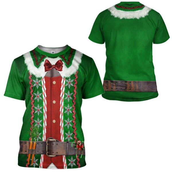 Gearhuman 3D Christmas Elf Custom Tshirt Apparel GW06104 3D T-shirt 