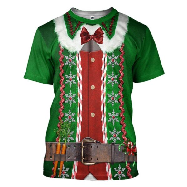 Gearhuman 3D Christmas Elf Custom Tshirt Apparel GW06104 3D T-shirt T-Shirt S 