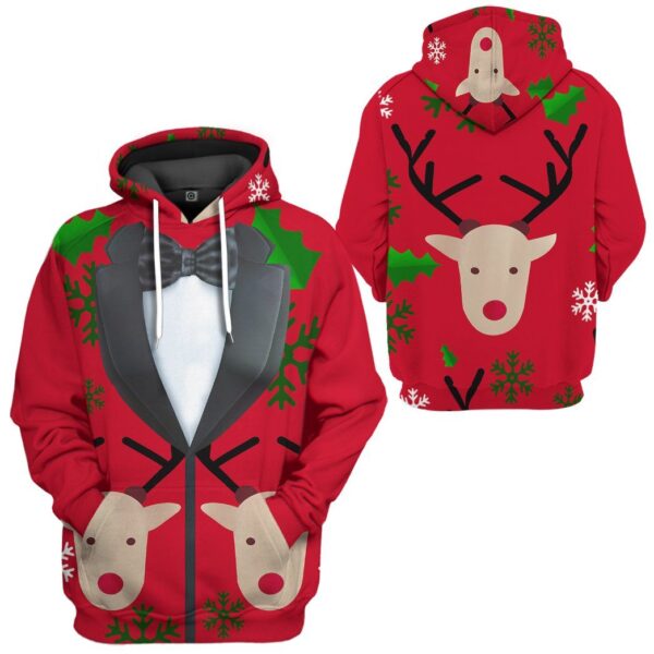 Gearhuman 3D Christmas Faux Suit Custom Tshirt Hoodie Apparel GC04112 3D Apparel 