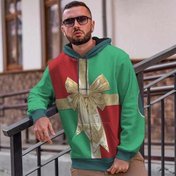 Gearhuman 3D Christmas Gift Box Custom Hoodie Apparel GC06102 3D Apparel 