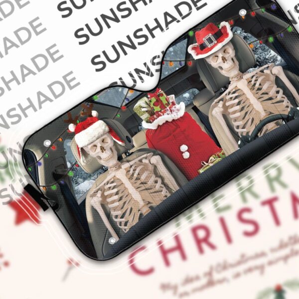 Gearhuman 3D Christmas Skeleton Couple Custom Car Auto Sunshade GW07107 Auto Sunshade