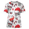 Gearhuman 3D Christmas Skull Custom Tshirt Apparel GW071010 3D T-shirt T-Shirt S