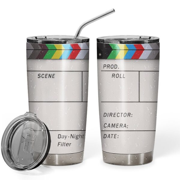 Gearhuman 3D Clapperboard Custom Design Vacuum Insulated Tumbler GW150910 Tumbler