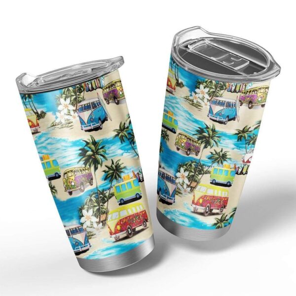 Gearhuman 3D Classic Retro Campervan Custom Design Vacuum Insulated Tumbler GV24083 Tumbler 