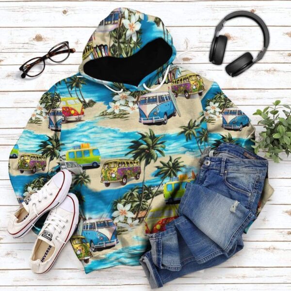 Gearhuman 3D Classic Retro Campervan Custom Hoodie Apparel GV180816 3D Custom Fleece Hoodies