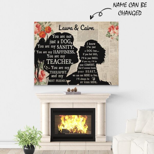 Gearhuman 3D Cockapoo My Best Friend Custom Name Canvas GW260130 Canvas