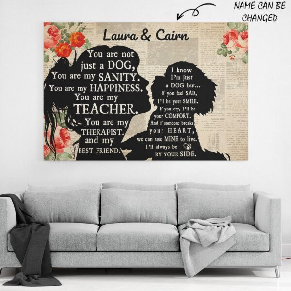 Gearhuman 3D Cockapoo My Best Friend Custom Name Canvas GW260130 Canvas