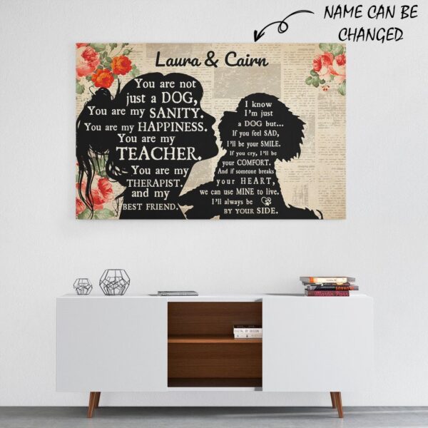 Gearhuman 3D Cockapoo My Best Friend Custom Name Canvas GW260130 Canvas