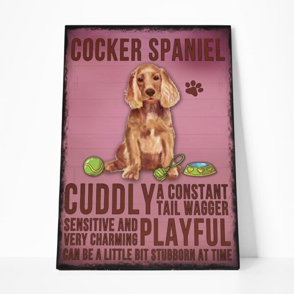 Gearhuman 3D Cocker Spaniel Dog Vintage Quotes Custom Canvas GW010315 Canvas 1 Piece Non Frame M
