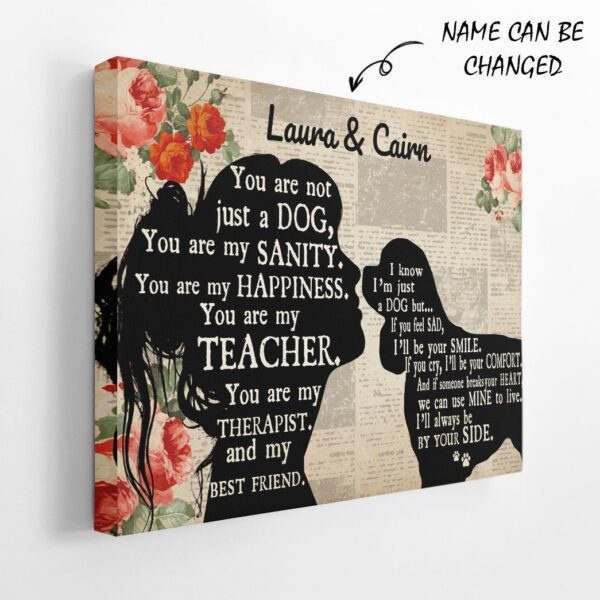 Gearhuman 3D Cocker Spaniel My Best Friend Custom Name Canvas GW260117 Canvas