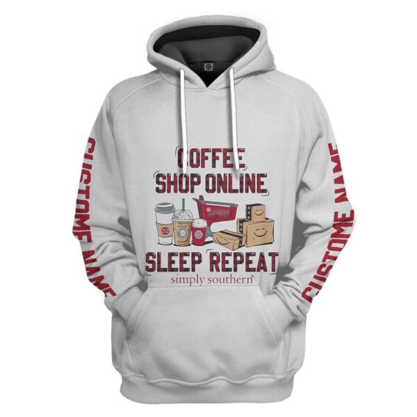 Gearhuman 3D Coffee Shop Online Custom Name Sweatshirt Apparel GB201112 3D Apparel Hoodie S 