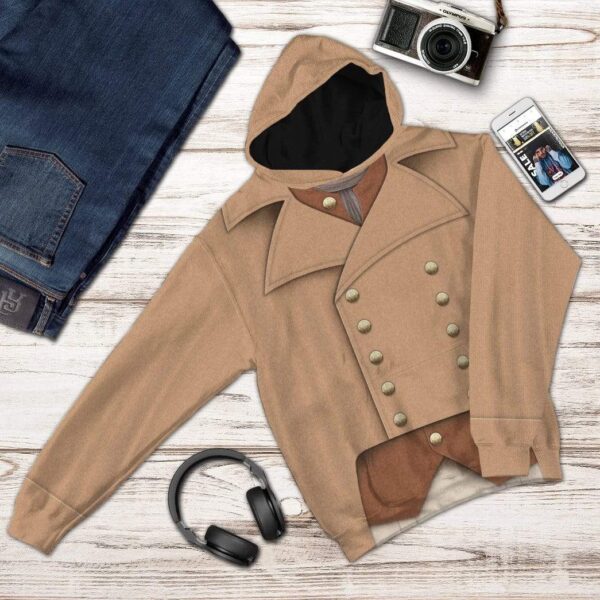 Gearhuman 3D Colonial Militia 1776 Custom Hoodie Apparel GV190810 3D Custom Fleece Hoodies 