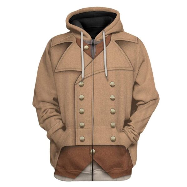 Gearhuman 3D Colonial Militia 1776 Custom Hoodie Apparel GV190810 3D Custom Fleece Hoodies Zip Hoodie S