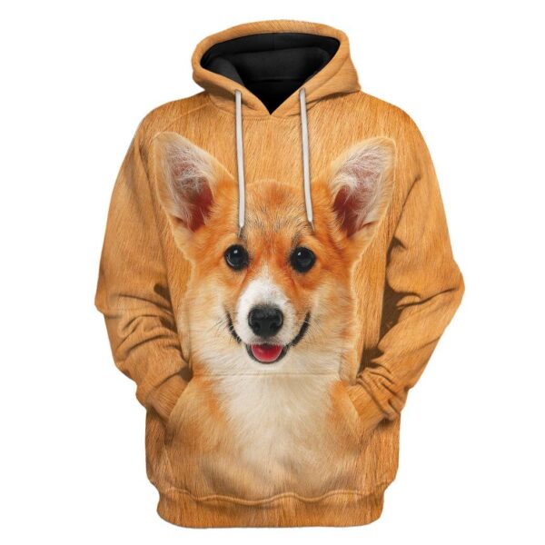 Gearhuman 3D Corgi Cosplay Custom Tshirt Hoodie Appreal GK091215 3D Apparel Hoodie S 