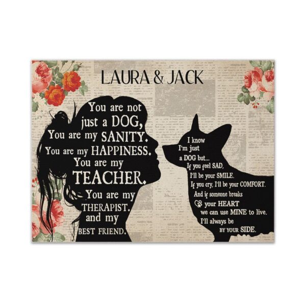 Gearhuman 3D Corgi My Best Friend Custom Name Canvas GW260113 Canvas 1 Piece Non Frame M