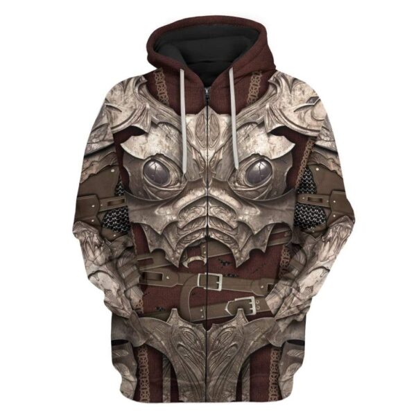 Gearhuman 3D Cosplay Dark Souls Ashen Zero Custom Fleece Hoodies Apparel GM26024 3D Custom Fleece Hoodies Zip Hoodie S