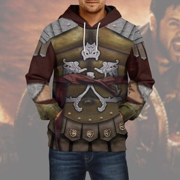 Gearhuman 3D Cosplay Gladiator Maximus Custom Hoodies Apparel GA11035 3D Custom Fleece Hoodies 
