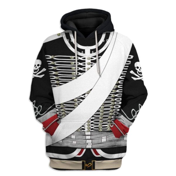 Gearhuman 3D Cosplay Hussard De La Mort Custom T-Shirts Hoodies Apparel CO-AT1002205 3D Custom Fleece Hoodies Hoodie S 