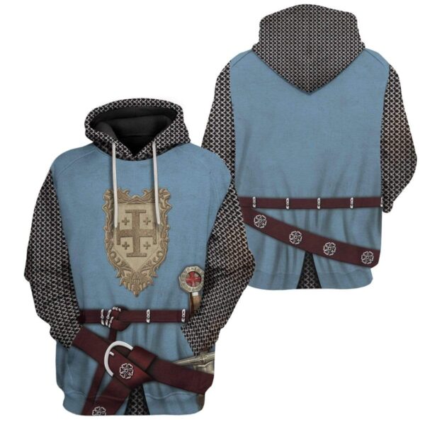 Gearhuman 3D Cosplay Kingdom Of Heaven Balian Custom Hoodies Apparel GA25024 3D Custom Fleece Hoodies 