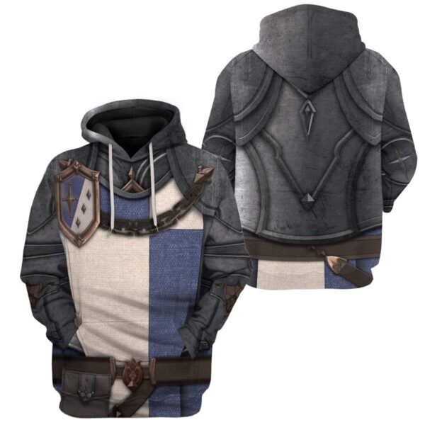 Gearhuman 3D Cosplay Knight Armor Custom T-Shirts Hoodies Apparel GM17025 3D Custom Fleece Hoodies 