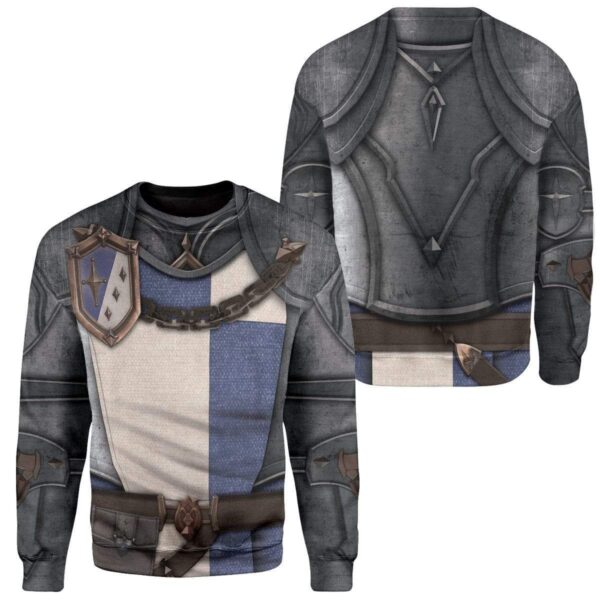 Gearhuman 3D Cosplay Knight Armor Custom T-Shirts Hoodies Apparel GM17025 3D Custom Fleece Hoodies 