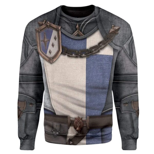 Gearhuman 3D Cosplay Knight Armor Custom T-Shirts Hoodies Apparel GM17025 3D Custom Fleece Hoodies Long Sleeve S 