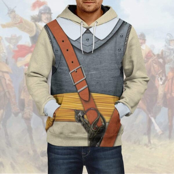 Gearhuman 3D Cosplay Oliver Cromwell Custom Fleece Hoodies Apparel GA12034 3D Custom Fleece Hoodies