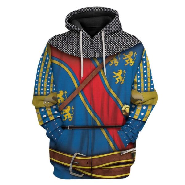 Gearhuman 3D Cosplay Robert The Bruce Custom T-Shirts Hoodies Apparel GM15025 3D Custom Fleece Hoodies Zip Hoodie S 