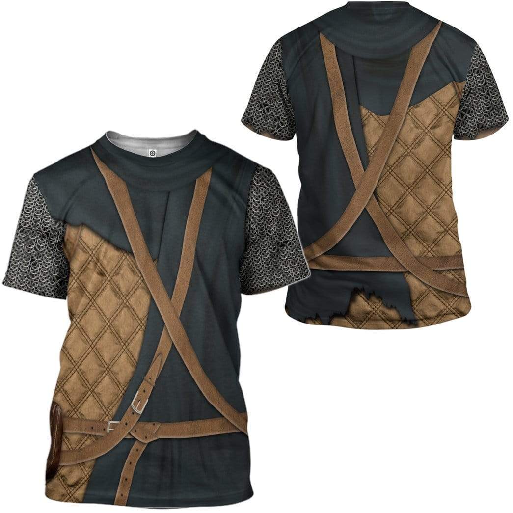 Gearhuman 3D Cosplay Skyrim Ralof Custom T-Shirts Hoodies Apparel GT14023 3D Custom Fleece Hoodies