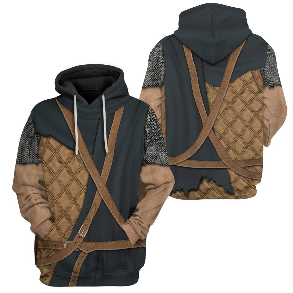 Gearhuman 3D Cosplay Skyrim Ralof Custom T-Shirts Hoodies Apparel GT14023 3D Custom Fleece Hoodies