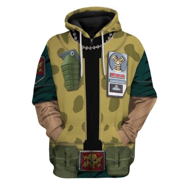 Gearhuman 3D Cosplay Small Soldiers Commando Elite Custom Fleece Hoodies Apparel GA05033 3D Custom Fleece Hoodies Zip Hoodie S