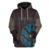 Gearhuman 3D Cosplay Viking Shield Maiden Lagertha Custom Hoodies Apparel GM21021 3D Custom Fleece Hoodies Hoodie S