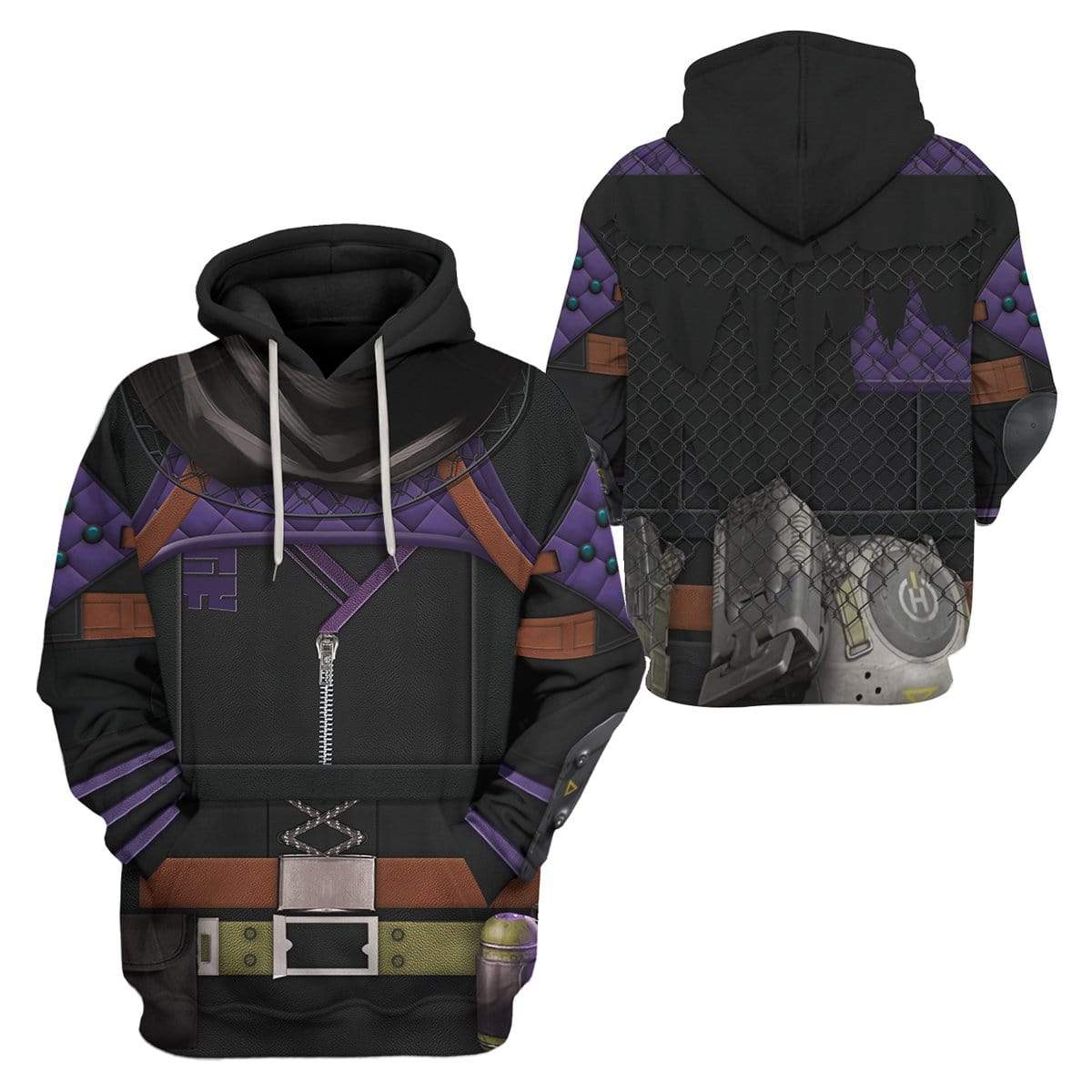 Gearhuman 3D Cosplay Wraith Apex Legends Custom T-Shirts Hoodies Apparel CO-DT0702206 3D Custom Fleece Hoodies