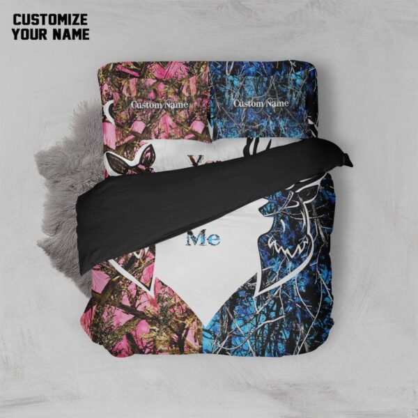 Gearhuman 3D Couple Hunting Custom Name Bedding Set GB14012 Bedding Set