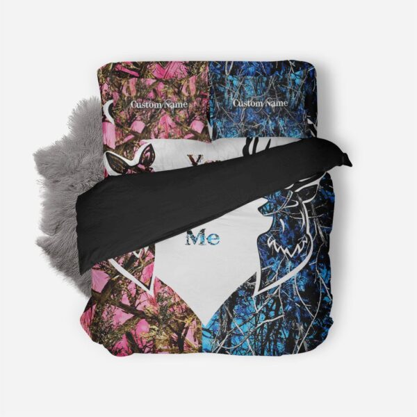 Gearhuman 3D Couple Hunting Custom Name Bedding Set GB14012 Bedding Set 