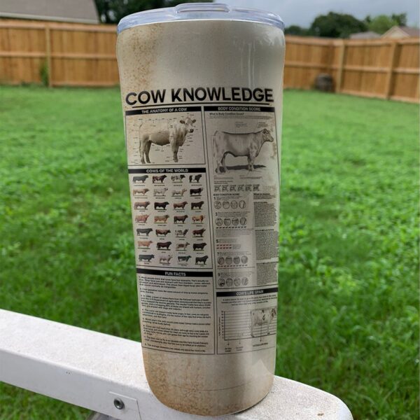 Gearhuman 3D Cow Knowledge Giveashitometer Custom Tumbler GB01021 Tumbler