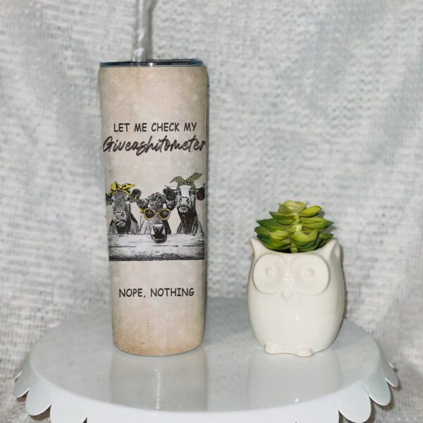 Gearhuman 3D Cow Knowledge Giveashitometer Custom Tumbler GB01021 Tumbler