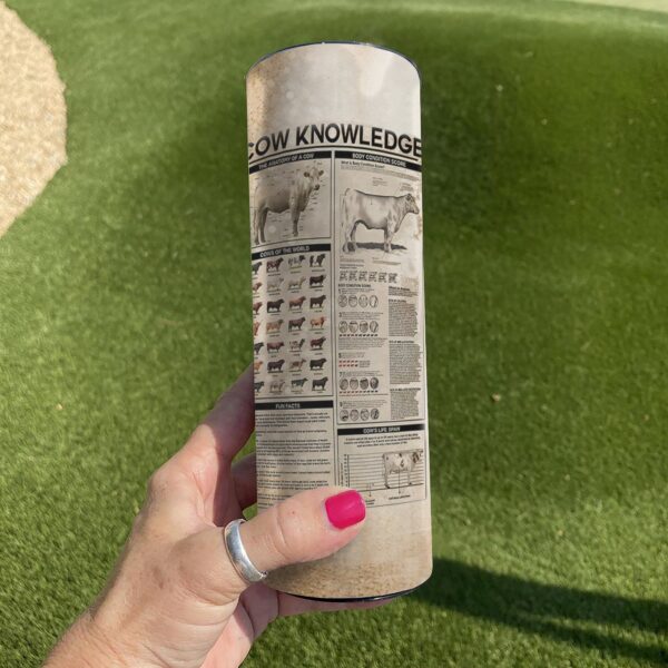 Gearhuman 3D Cow Knowledge Giveashitometer Custom Tumbler GB01021 Tumbler