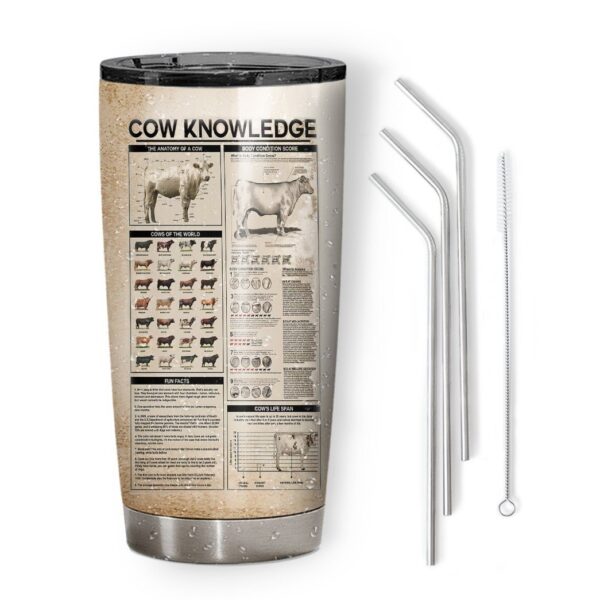 Gearhuman 3D Cow Knowledge Giveashitometer Custom Tumbler GB22015 Tumbler