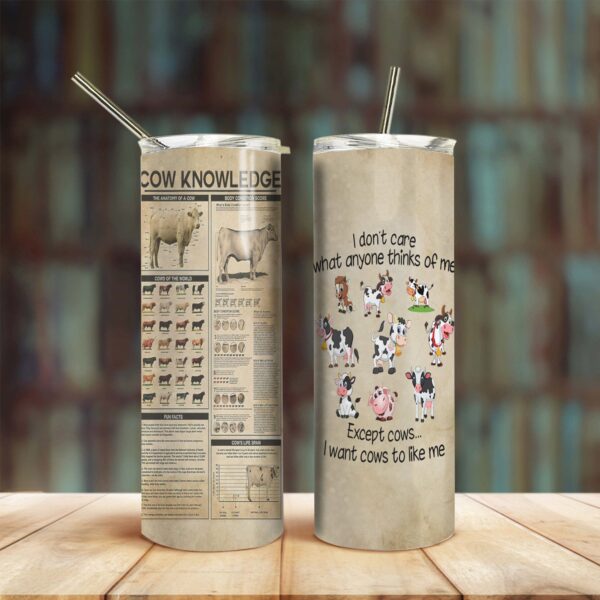 Gearhuman 3D Cow Knowledge Tumbler GB09036 Tumbler Long 20oz