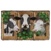Gearhuman 3D Cow Shamrock St Patrick Day Custom Doormat GB230220 Doormat Doormat S(15,8''x23,6'')