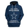 Gearhuman 3D Cowboys Custom Hoodie Apparel GL270717 3D Custom Fleece Hoodies Hoodie S