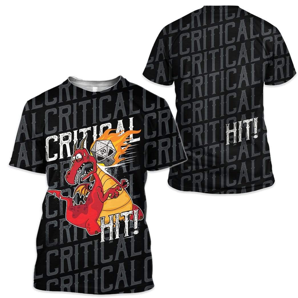 Gearhuman 3D Critical Hit Custom T-Shirts Hoodies Apparel HD-DT1302201 3D Custom Fleece Hoodies