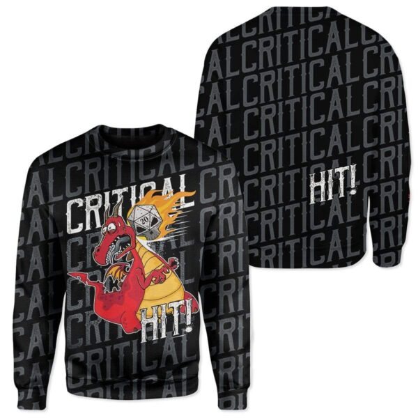 Gearhuman 3D Critical Hit Custom T-Shirts Hoodies Apparel HD-DT1302201 3D Custom Fleece Hoodies