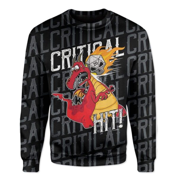 Gearhuman 3D Critical Hit Custom T-Shirts Hoodies Apparel HD-DT1302201 3D Custom Fleece Hoodies Long Sleeve S