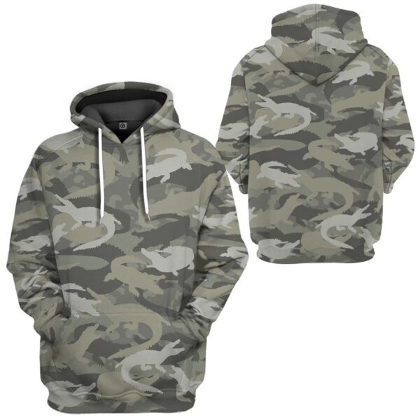 Gearhuman 3D Crocodile Camo Custom Tshirt Hoodie Apparel GV08128 3D Apparel 