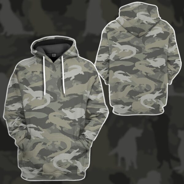Gearhuman 3D Crocodile Camo Custom Tshirt Hoodie Apparel GV08128 3D Apparel 